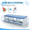 Kinchoix Chicken Nesting Box for Laying Eggs 3 Holes Metal