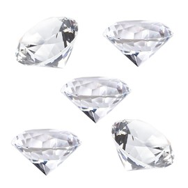 Sctmda Decorative Diamonds Large Pack of 5 Transparent Crystal Decorative Stones Decorative Diamonds Diamond Wedding Decoration Crystal Glass Diamond Crystal Glass Table Decoration Diamonds Diamond 40