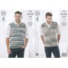 King Cole Mens Double Knitting Pattern Sleeveless Slipover & Waistcoat
