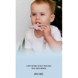 Generic 3 Pack Teether for Baby 100% Food Grade Silicone Baby Bottle Teether for Sucking Needs Baby Teethers Toys 0-24 Months Hand Pacifier BPA Free, Dark Blue, Grey, Light Blue