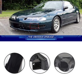 TurningMax For 1992 1993 1994 1995 1996 Honda Prelude Front Bumper Inner Turn Signal Lights Housing Smoked Lens