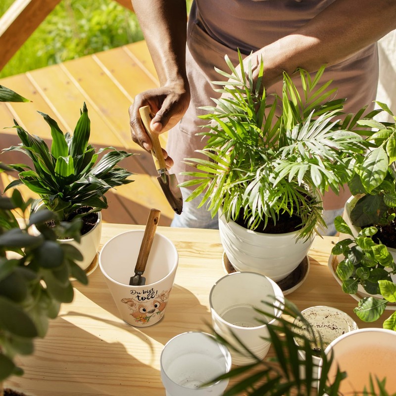 Dog Flower Pot with Saying "Du bist toll Hundemensch Aussie