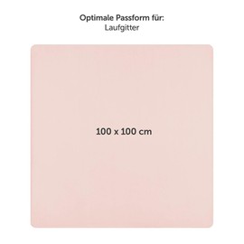Laleni Jersey Fitted Sheet for Playpen, Oeko-Tex Certified Square Fitted Sheet, Playpen Cover Made from Cotton, Playpen Fitted Sheet for Moses Basket, 100 x 100 cm, Pink