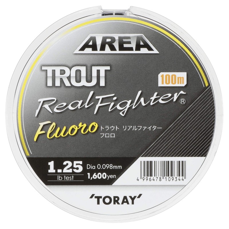 Toray Fluorocarbon Line Trout Real Fighter Fluoro 100m 1.25lb Natural