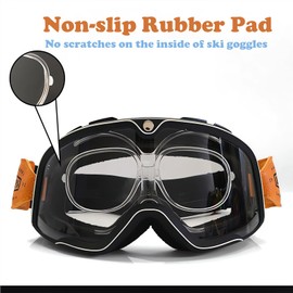 Ski Goggles Inner Frame, 2 Pack Optical Adaptor for Snowboard Goggles Universal Size Skiing Goggles Accessories for Men and Women