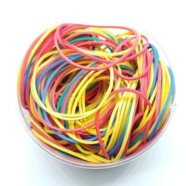 Elastic Bands, 100 g, Coloured Elastic Rubber Bands, Sturdy Stretchy Bands for Home, Office, School (3 Boxes, 100 g/Box)