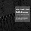 yuboo Black Table Runner 72 Inches Long, Boho Gothic Coffee