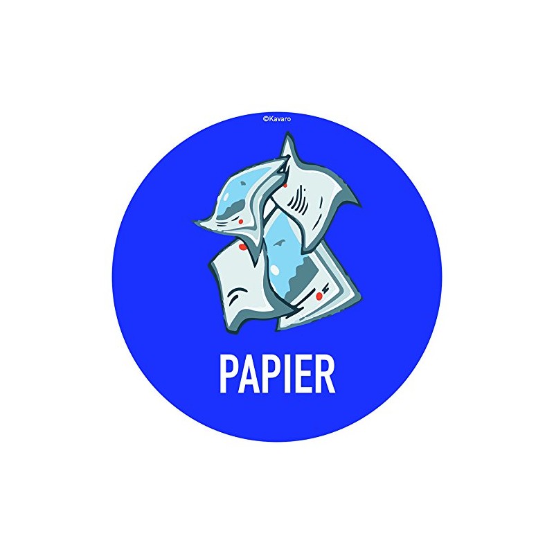 Sticker Waste Separation Set of 5 Scratch and Weatherproof