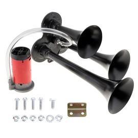 DriSentri Train Horn for Truck, 12V Super Loud Train Horn Air Horn for Truck, Triple Trumpet Air Horns with Compressor for Vehicles Trucks Pickup Trains Cars Boats