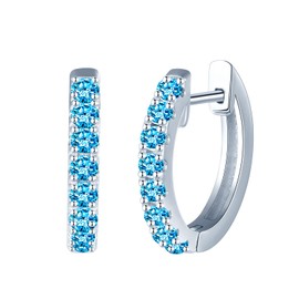 CONILOK Earrings Silver 925 Hoop Earrings Women's Earrings 12 mm Earrings Medium Cubic Zirconia Earring Earrings Gift for Her Women Girlfriend Teenager Girls Birthday Mother's Day Wedding Christmas