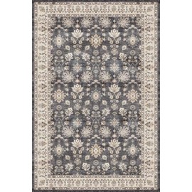 Indoor Washable Door Mat, Small Area Rug for Kitchen, Soft Non-Slip Low Pile, Front Door Throw Rug for Entrance, Bedroom, Kitchen, Laundry, Bathroom (Charcoal Grey, 24“x36”)
