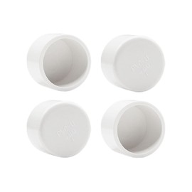 HayEastdor 4PCS 1.5inch PVC Cap Pipe Fitting White PVC Pipe End Caps Plug Adapter SCH40 Socket Fittings 1.5" HE063-1-1/2