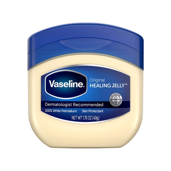Vaseline Healing Jelly For Dry Cracked Skin and Eczema Relief Original 100 percent Pure Petroleum Jelly 1.75 oz, 144 count