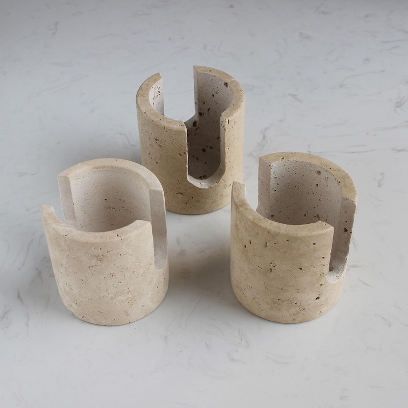 Nawgnail Natural Marble Travertine Sponge Holder for Kitchen Counter, Drying