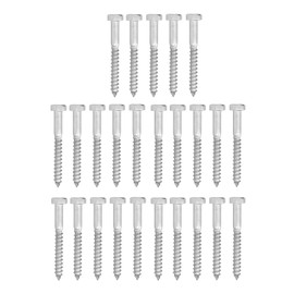 304 Stainless Steel Half Thread Bolt Wood Hex Lag Screws Self Tapping Wood Coach ScrewM8x70MM