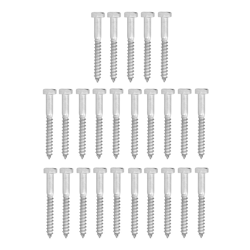 304 Stainless Steel Half Thread Bolt Wood Hex Lag Screws