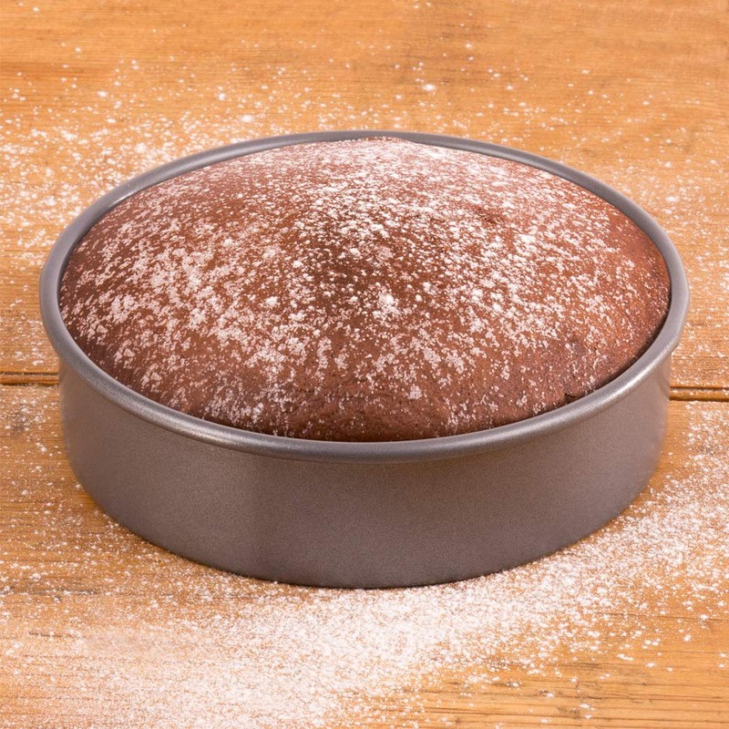 Prochef 8-inch Teflon Shallow Loose Base Cake Tin, Graphite