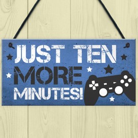 RED OCEAN Blue Gaming Sign For Door Boys Bedroom Sign Wall Decor Gamer Gift For Son Dad Uncle