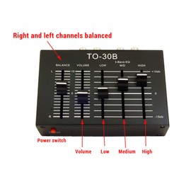 EQ Equalizer, Stereo High Medium Low 3 Band Sound Channel Balance Volume Control Preamp HIFI NE5532 Suitable for Electronics, Speakers, Afteramps, Headphones