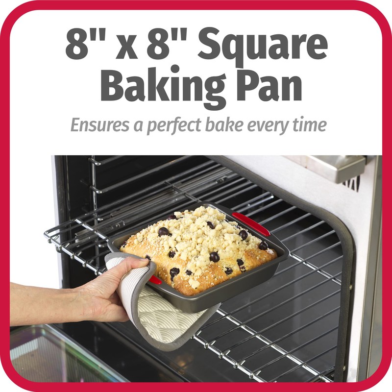 GoodCook MegaGrip Baking Pan with Silicone Grip Handles Square Non-Stick