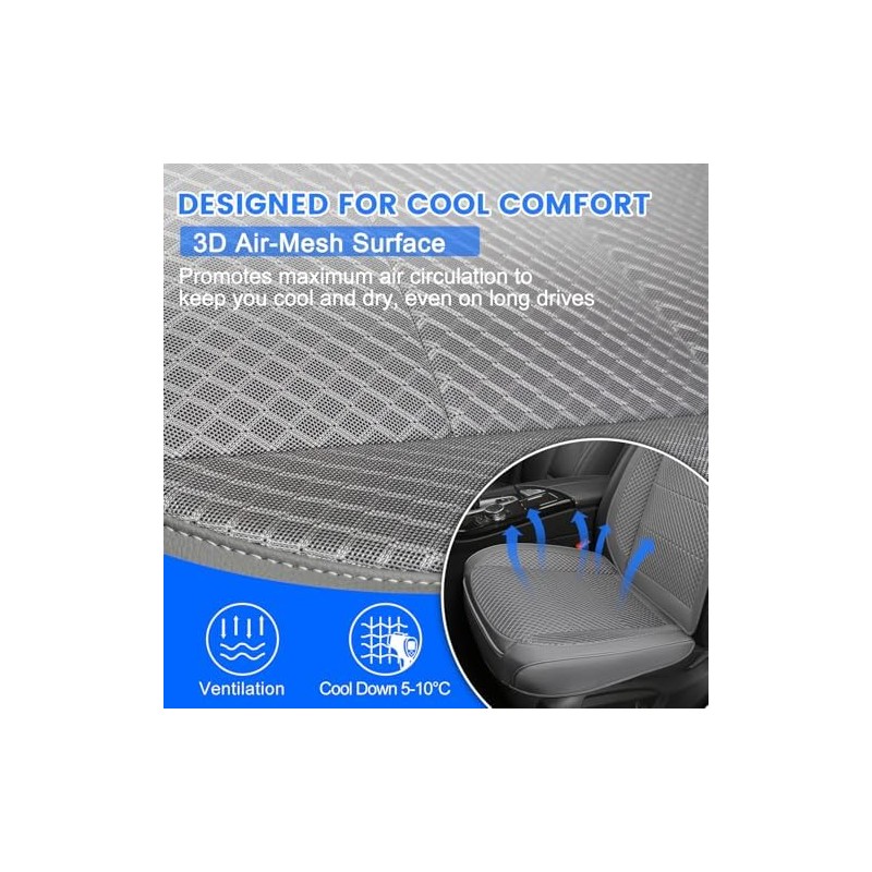 Ventilated Cooling Car Seat Cover for Summer, 3D Air Mesh