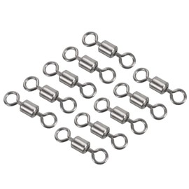 PATIKIL Fishing Barrel Swivels, 40 Pack 72LBS Copper Rolling Hook Line Connector Terminal Tackle for Saltwater Freshwater Fishing, Black