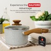 SALFORD 1.8 Quarts Aluminum Saucepan with Glass Lid – Nonstick