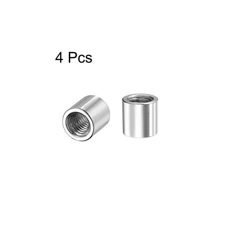 sourcing map Round Welding Nuts M8 x 12 mm x