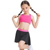 Girls Athletic Skorts 2 in 1 Flowy Shorts Tennis Skirt
