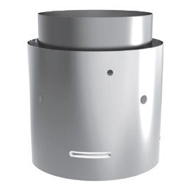 M&G DuraVent 4" Pellet to Flex Adapter-Galvanized Outer,Stainless Steel,4PVP-ADFF