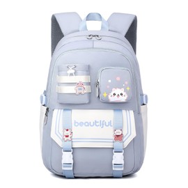 IvyH School Backpack Girls - Kids Backpack Large Capacity Daypack Waterproof School Bags Ideal for Girls Boys Ages 2-6th Grade, blue, Rucksack Backpacks