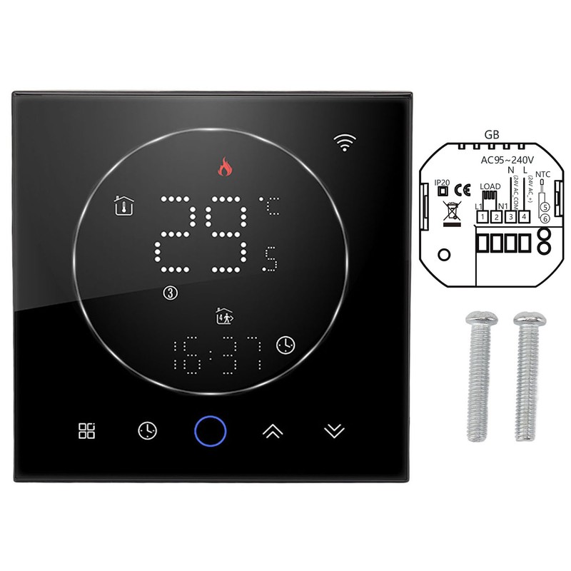 Programmable Smart Home Thermostat AC95~240V Voice Control LED Screen IP20