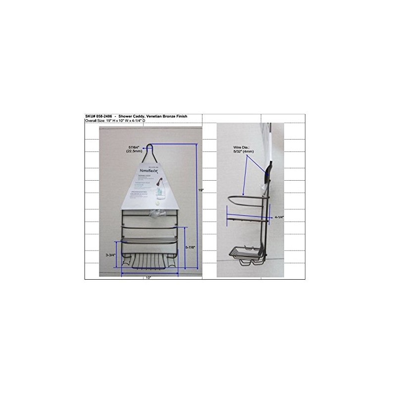 Homebasix Ss-sc-25-vb Shower Caddy, Venetian Bronze