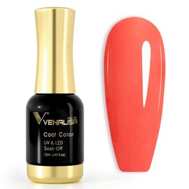 VENALISA Orange Gel Nail Polish 1 Pcs 12ml Coral Orange Color Gel Polish Soak Off UV Gel Salon Manicure DIY at Home Nail Art For Girls Women