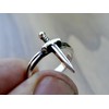 Sword Ring Sterling Silver 925 Dagger Open Wrap Adjustment Unisex