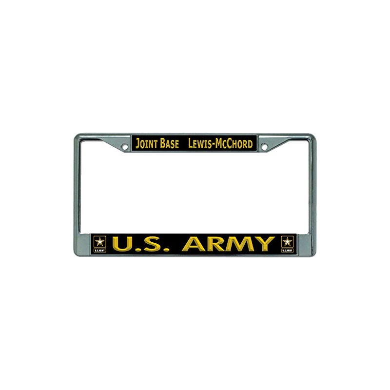 U.S. Army Joint Base Lewis-McChord Chrome License Plate Frame