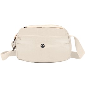 Lancry Crossbody Bag for Women Nylon Lightweight Crossbody Bag for Women Multi Pockets Casual Crossbody Bag with Adjustable Shoulder Strap, cream-coloured