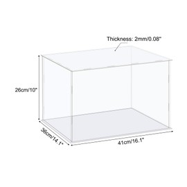 MECCANIXITY Acrylic Display Case Box Clear Dustproof Protection Showcase 16.1x14.1x10 Inch for Collectibles Display