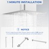 16 Inch Extra Large Square Stainless Steel Shower Head High