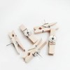 60 Pcs Wooden Clip Push Pins with Storage Bucket –