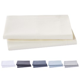 Todocama Pair of Pillow Cases Extra Soft Hypoallergenic Beige 135x40cm