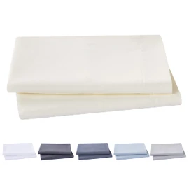 Todocama Pair of Pillow Cases Extra Soft Hypoallergenic Beige 135x40cm
