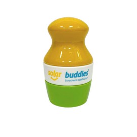 Single Green Solar Buddies Refillable Roll On Sponge Applicator For Kids, Adults, Families, Travel Size Holds 100ml Travel Friendly for Sunscreen, Suncream and Lotions (Green)