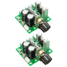 Hailege 2pcs 12V~40V 10A PWM DC Motor Speed Control Switch Controller Voltage Regulator Dimmer for