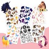 100 stick-on tattoos - Skin-friendly children's tattoos horses - Child-friendly
