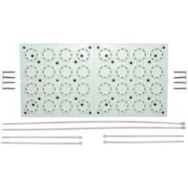 Universal, Adjustable Mounting Bracket Kit with Cable Organizer for Flat Panel TV, Under Desk Wire Management, Hiding Cords & More | (2, White)