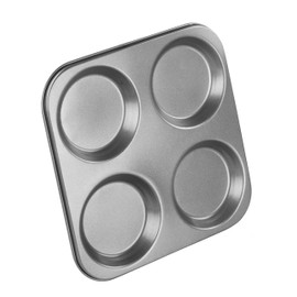 Chef Aid Yorkshire Pudding Pan, Large 4 Cup Non-stick tray 23.6CM x 23.6CM Diameter Perfect for Sunday Roasts