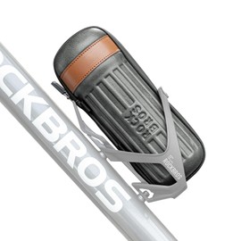 ROCKBROS Bicycle Tool Bag 0.73 L, EVA Hard Shell Storage Bag for Repair Kit & Accessories, Fits in Bottle Holder or with Straps on Frame/Handlebar Mountable, Black/Orange