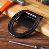 Zhengmy 4 Set Tie Ring for Horses Solid Steel with