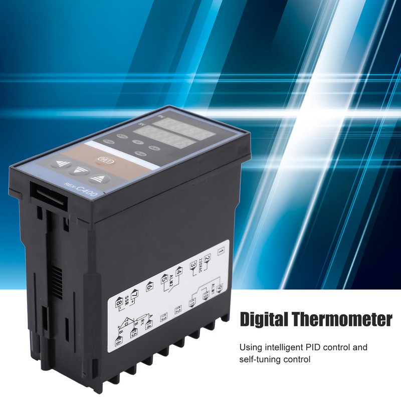 BERM Digital Display Temperature Meter High Accuracy Thermometer REX-C400FK02-V x